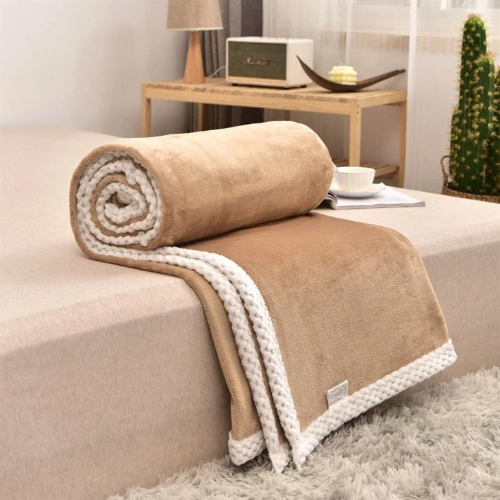 coral fleece blanket for winter