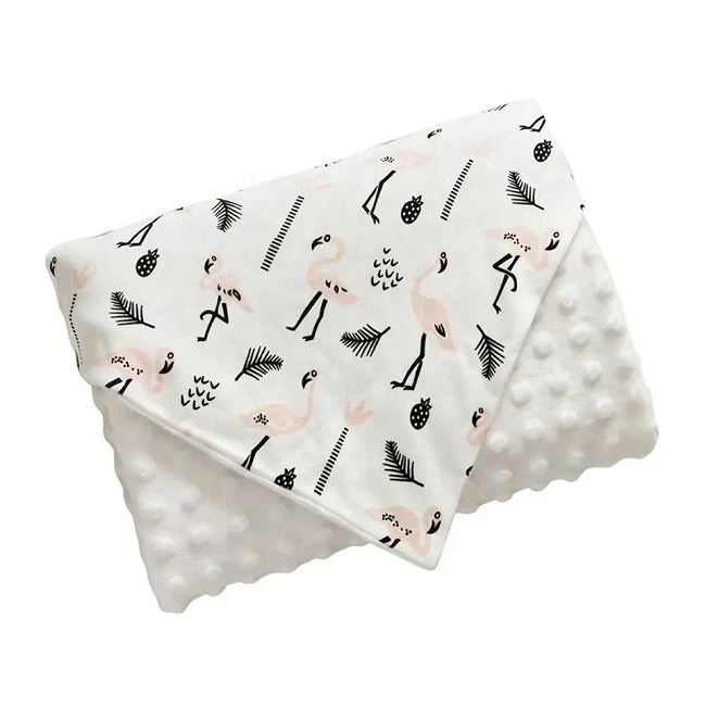 ผ้าห่มเด็กขนแกะ Minky Dot สองชั้น