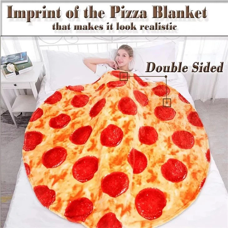 pizza throw blanket
