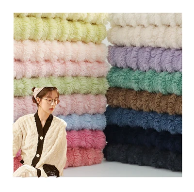 Jacquard ถักผ้าผ้าเชอร์ปา