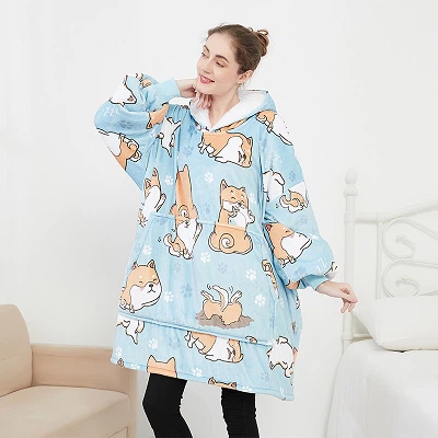 ผ้าห่ม Hoodie Sherpa Double Sherpa