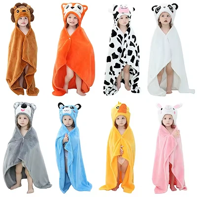 ผ้าห่ม hoodie flannel สำหรับเด็ก