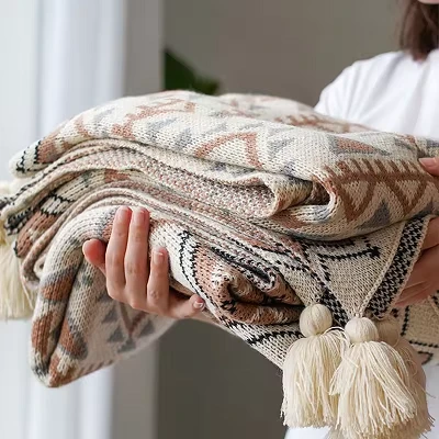 ผ้าห่ม Tassel Bohemian